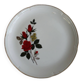 Assiette plate roses rouges Moulin des loups