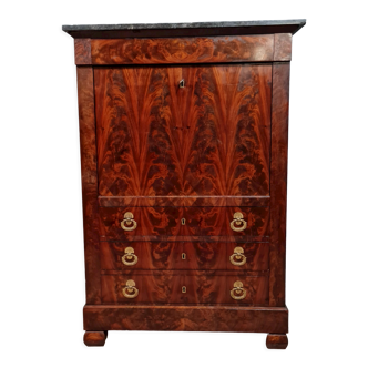 Period secretary Mahogany feather restoration circa 1820-1825