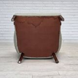 1960s, Danish armchair, original light grey furniture wool, teak wood.