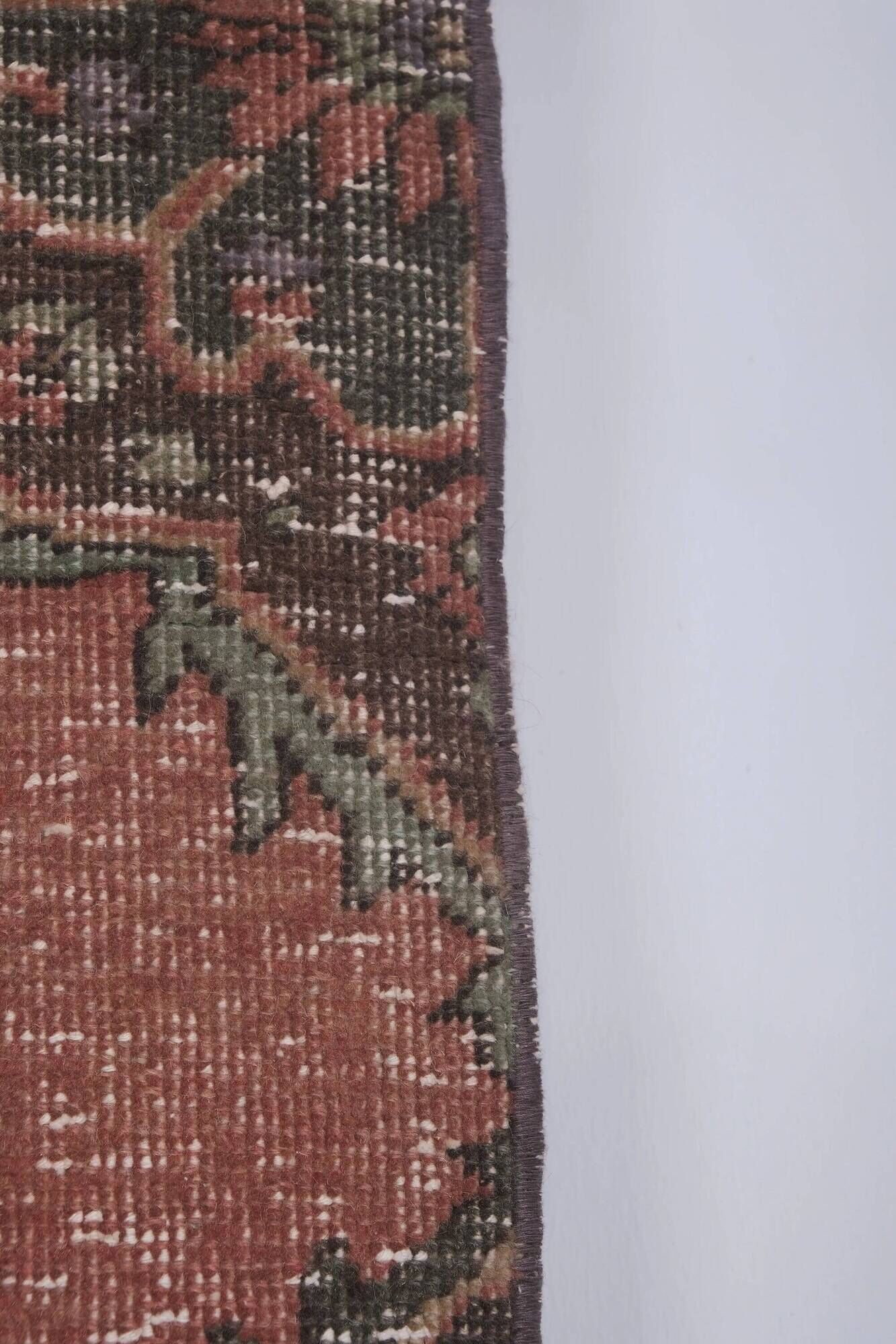 Vintage Turkish hallway rug 96x364 cm