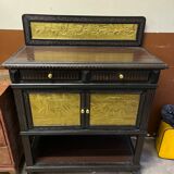 Buffet 2 portes avec plaques bronze chauve souris