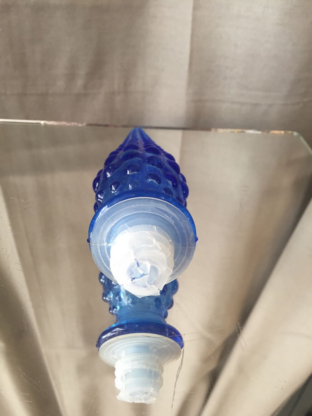 Superb cobalt blue bottle empoli genie made in italy