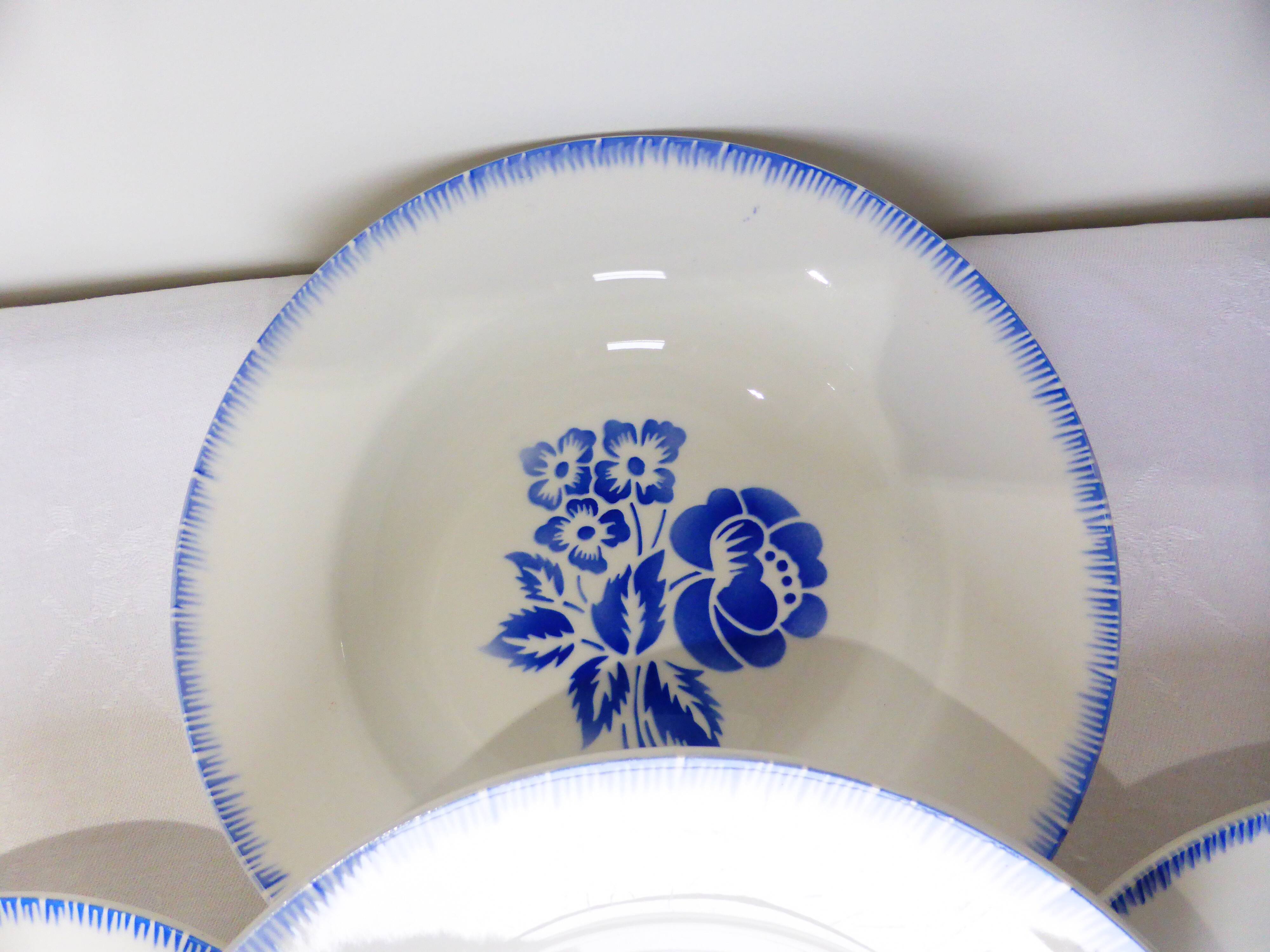 4 hollow plates of Digoin Sarreguemines model Simone 211247