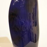 Important blue glazed ceramic vase signed by Max Idlasflag