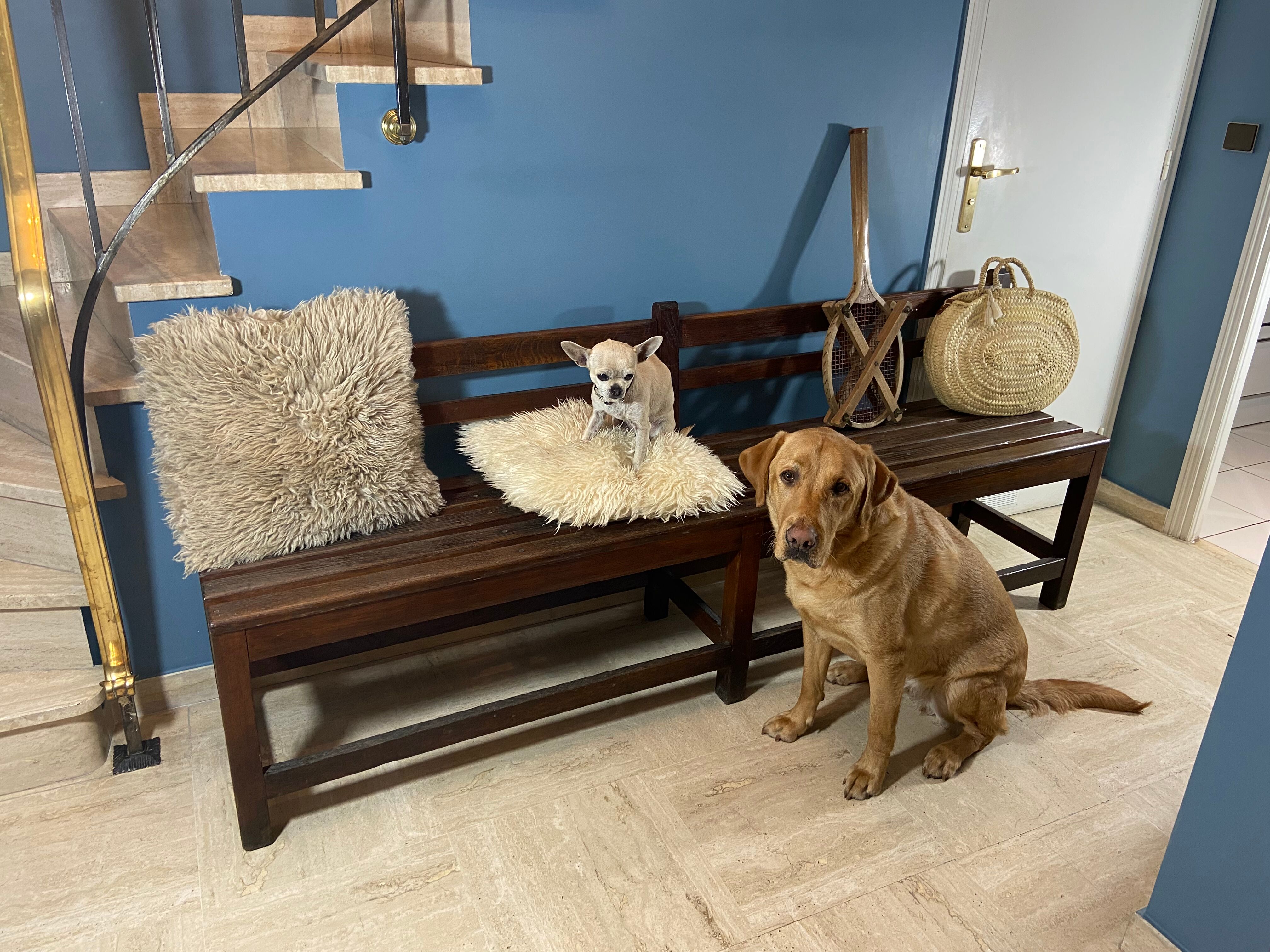Vintage oak church pew 1940 /1950