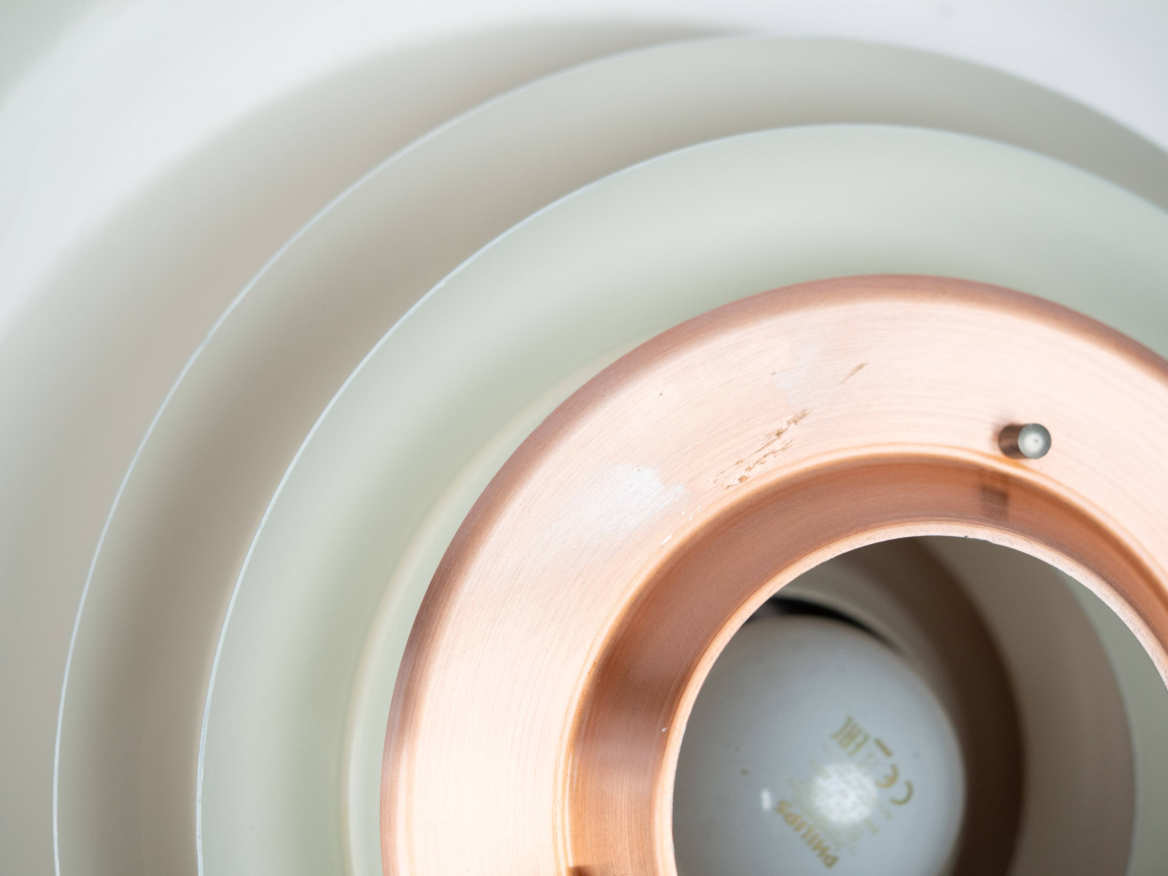 Danish vintage 1980s copper lamp