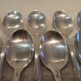 11 silver-plated ice cream scoops by Christofle Marly, 13.3 cm
