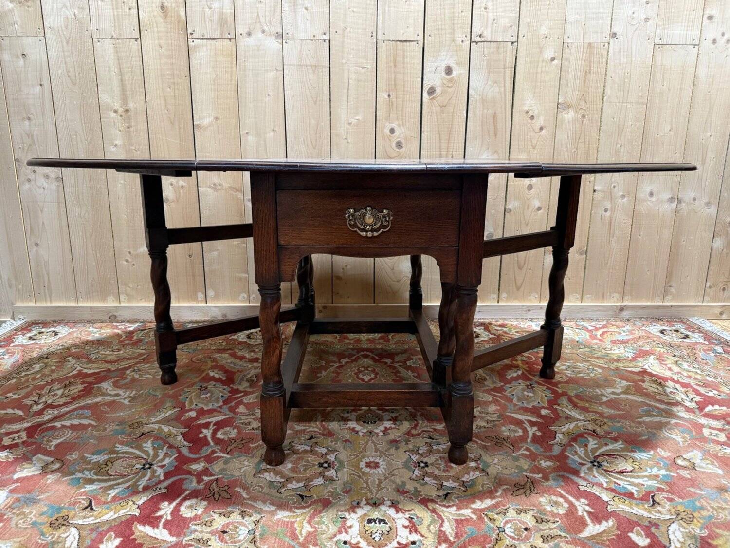 Gateleg Table – Jacobean Style – Thos Turner Manchester – Solid Oak