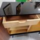 Vintage black lacquered buffet and wood Maurice Flachet