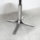 Round table rises and lowers Osvaldo Borsani black and chrome with extension