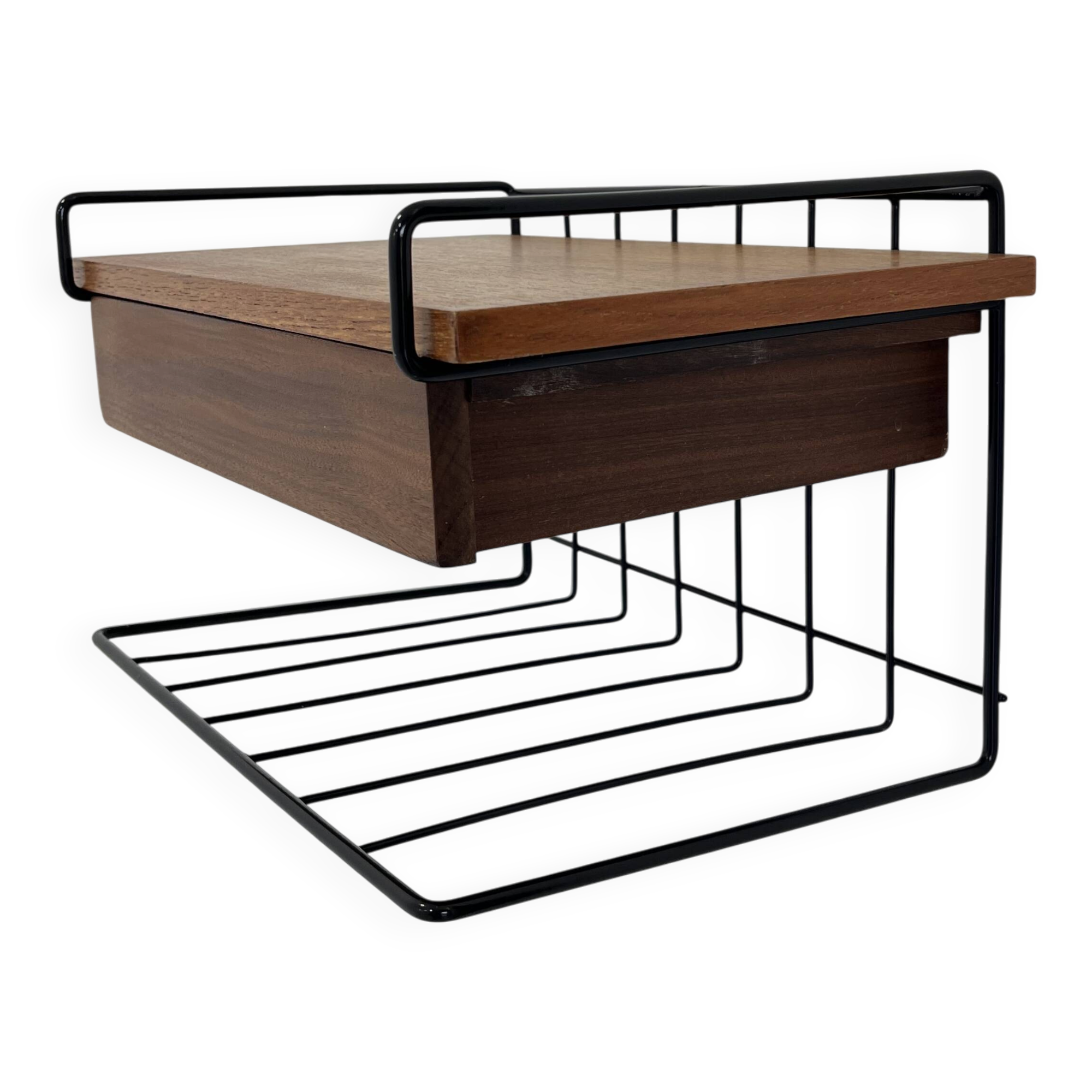 Vintage Mid-Century Modern Teak  Wall Shelf, Germany 1960s/