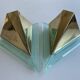 Pair of wall lights with geometric design from the 80s