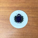 Mid-Century Danish wall plate with Crazy Bird design by Beth Breyen for Royal Copenhagen.