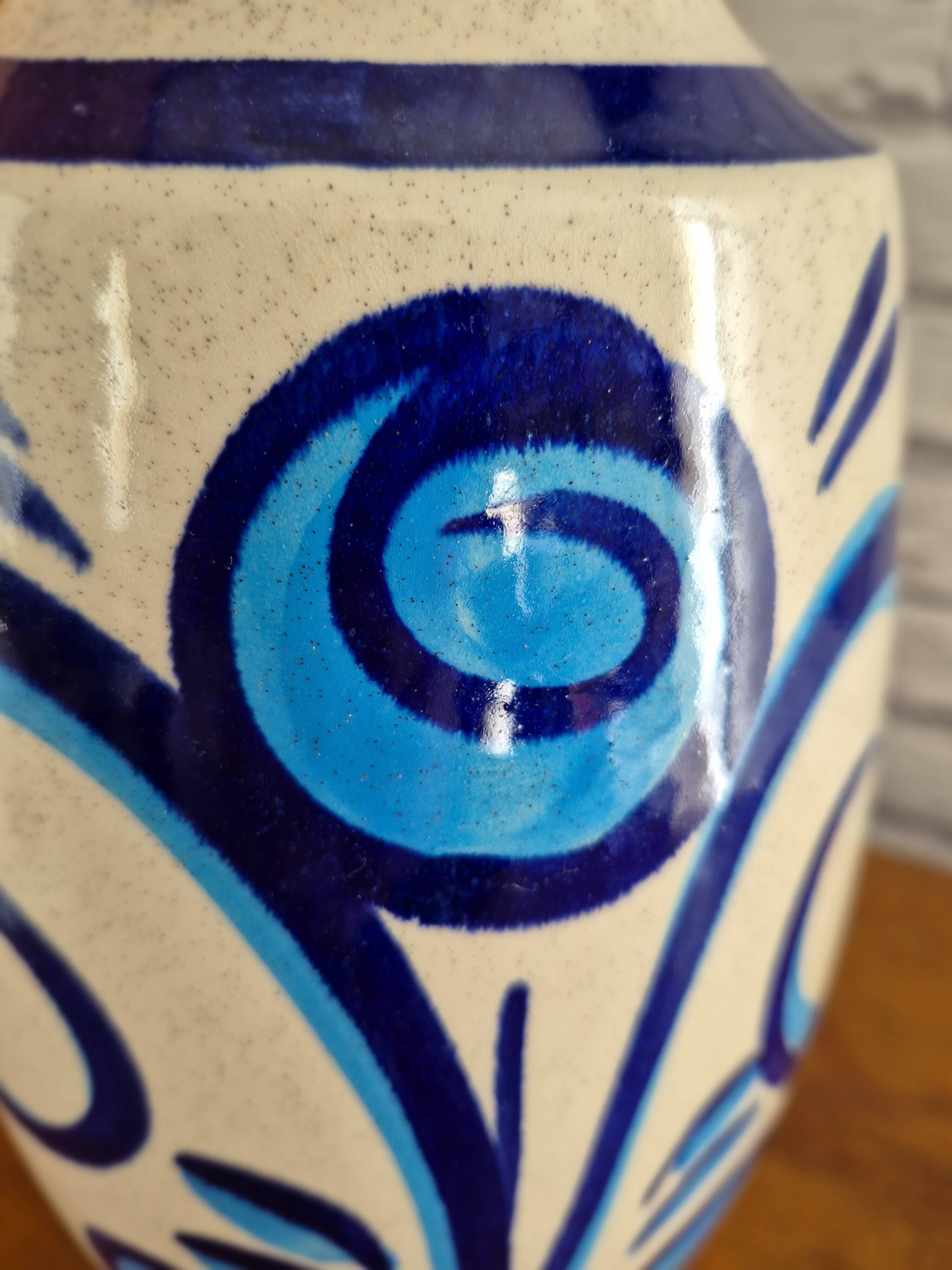 Vintage turquoise vase from West Germany.