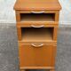 IKEA 1990 wood and frosted glass chest of drawers.