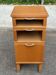 IKEA 1990 wood and frosted glass chest of drawers.