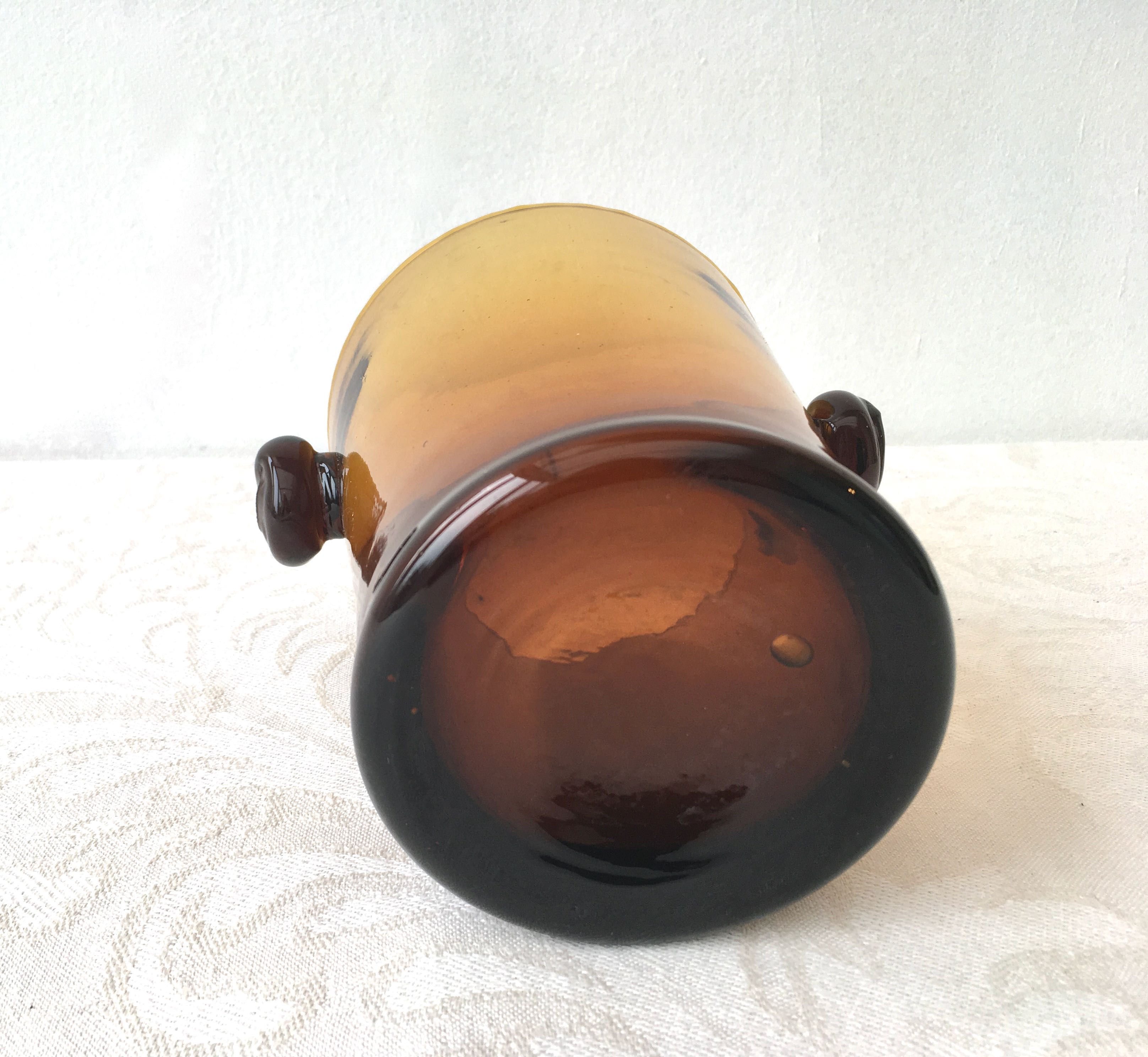 Blown glass ice bucket