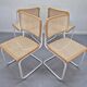 White Framed Marcel Breuer B32 Cesca chair