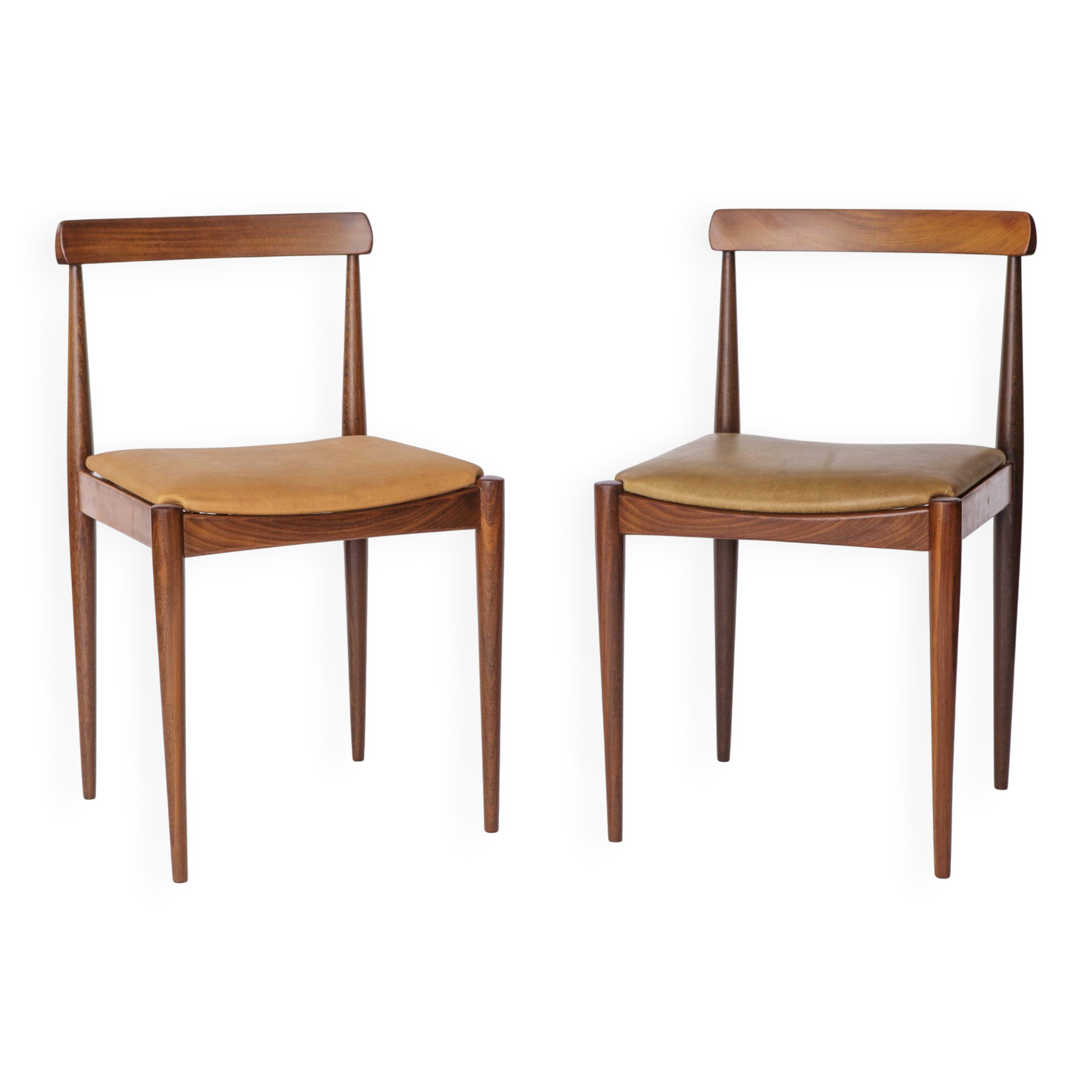 Pair Vintage Danish Rosewood Dining Chairs, 1960s Mid-Century Modern