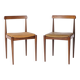 Pair Vintage Danish Rosewood Dining Chairs, 1960s Mid-Century Modern