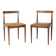 Pair Vintage Danish Rosewood Dining Chairs, 1960s Mid-Century Modern