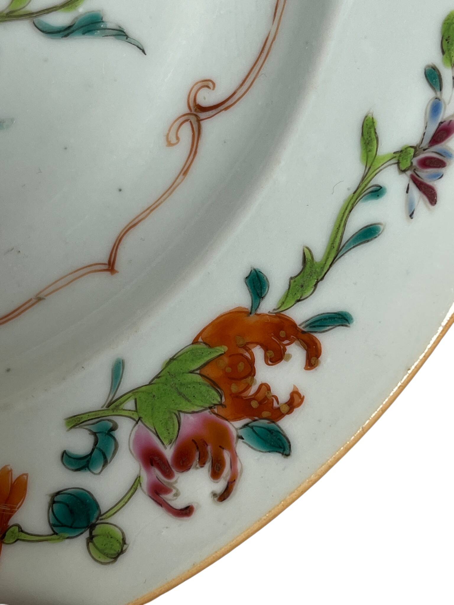 China, porcelain plate East India Company floral decoration 18th century