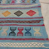 Kilim blue handmade carpets 95x195cm