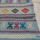 Kilim blue handmade carpets 95x195cm