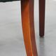 Set of 2 Green Cowhide Leather and Wooden Side/Dining/Office Chairs