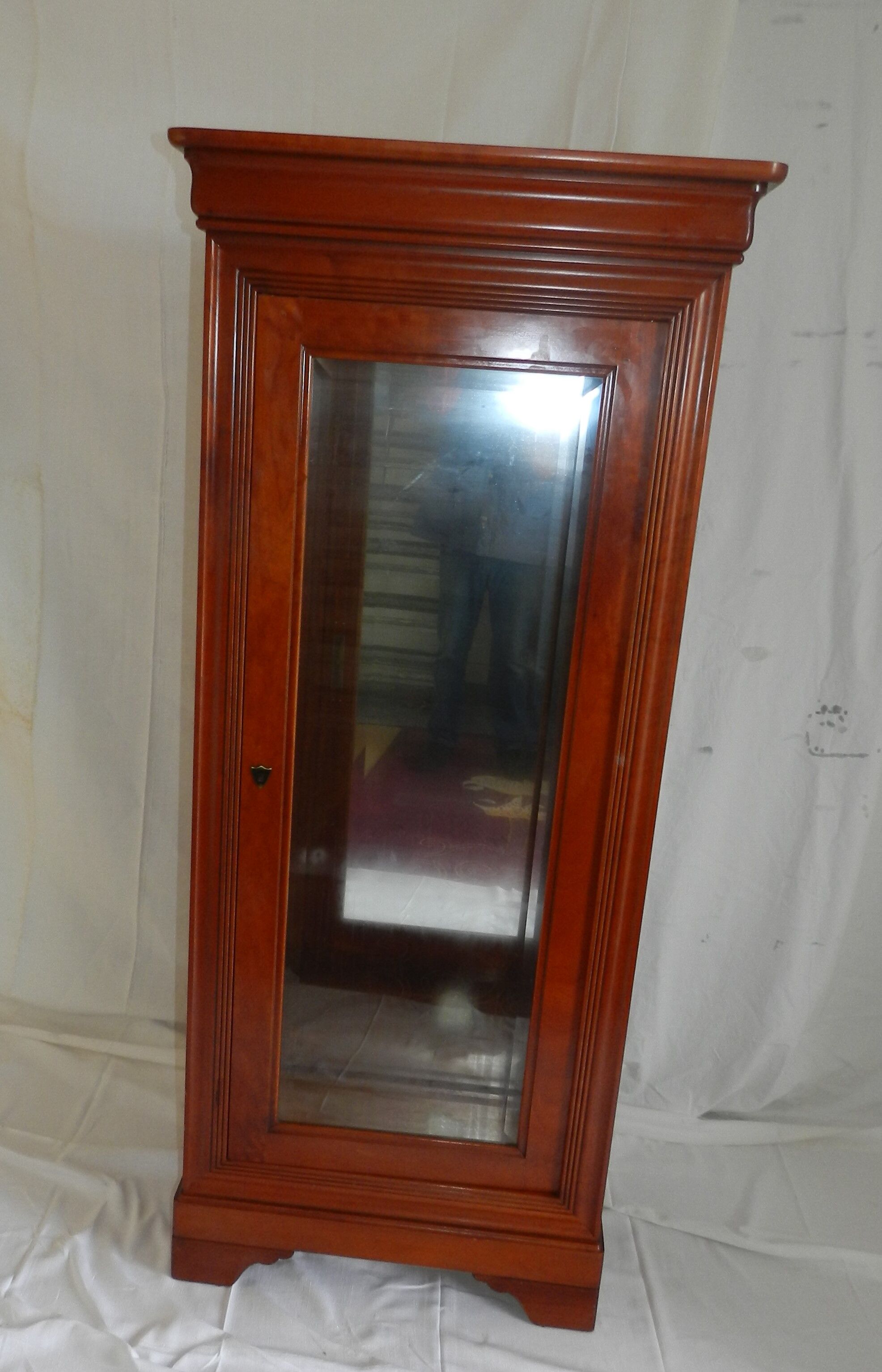 Glass and mirror wood showcase