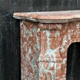 Louis XV style fireplace in Rance marble circa 1900