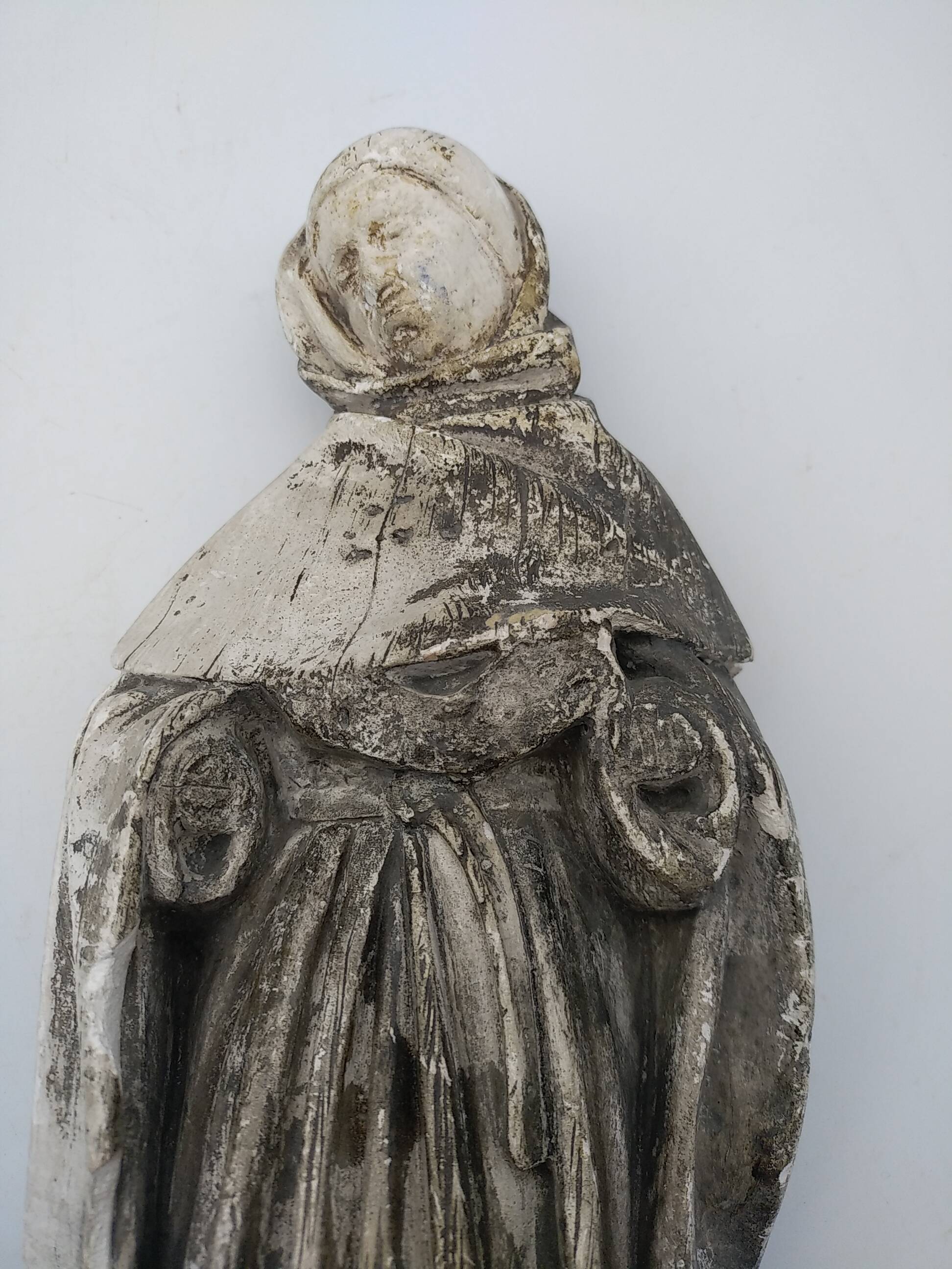 Church statuette. plaster monk. 40 cm.