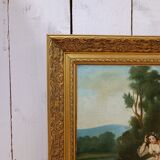 Classic painting: young women with apples