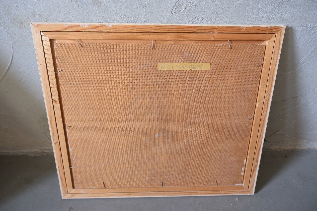 Gustav Berlin, Swedish Modern Landscape, Oil on Panel, 1962, Framed