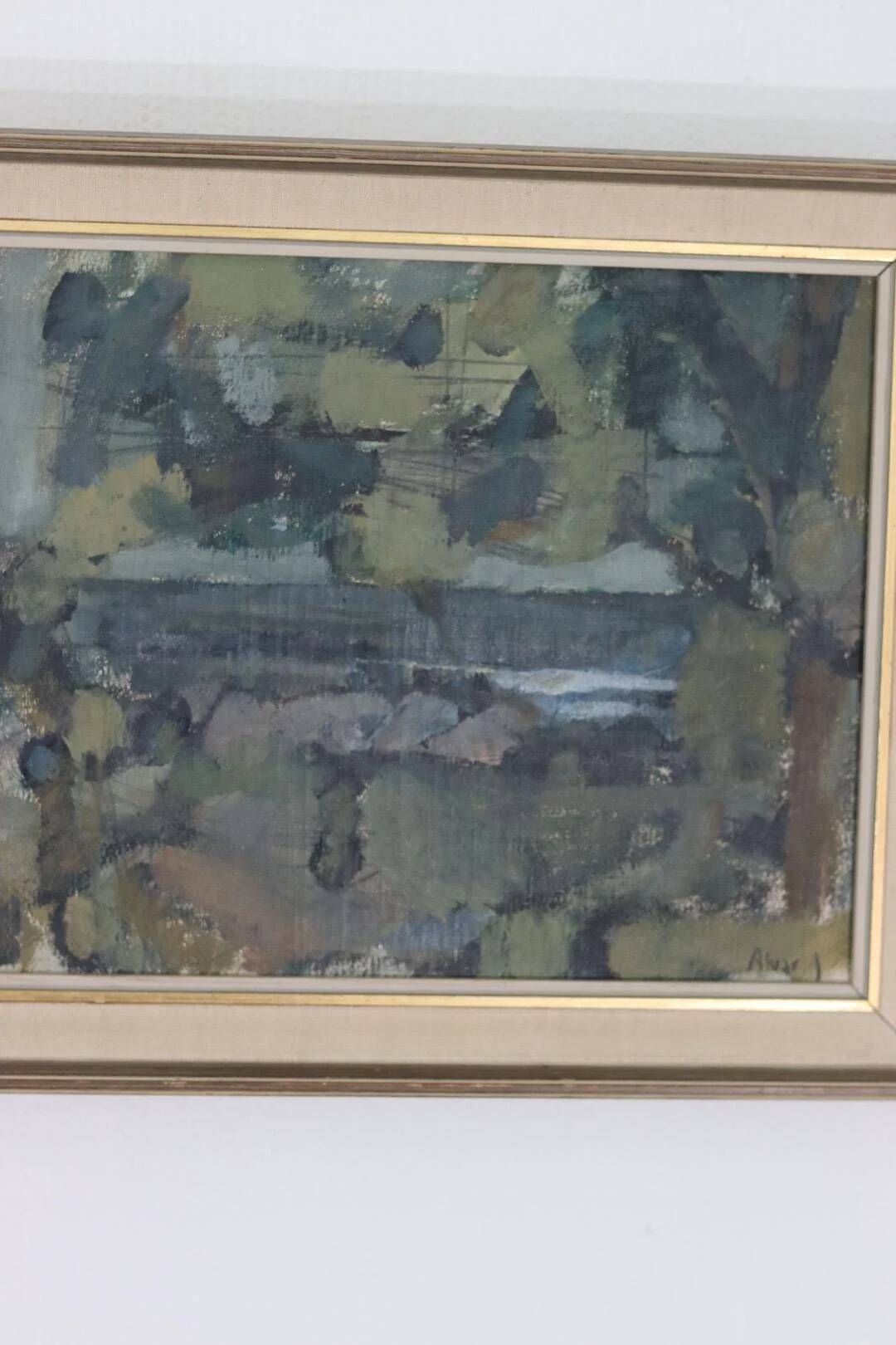 Swedish Oil on Canvas – "Obscured by Trees" by Alvar Jansson