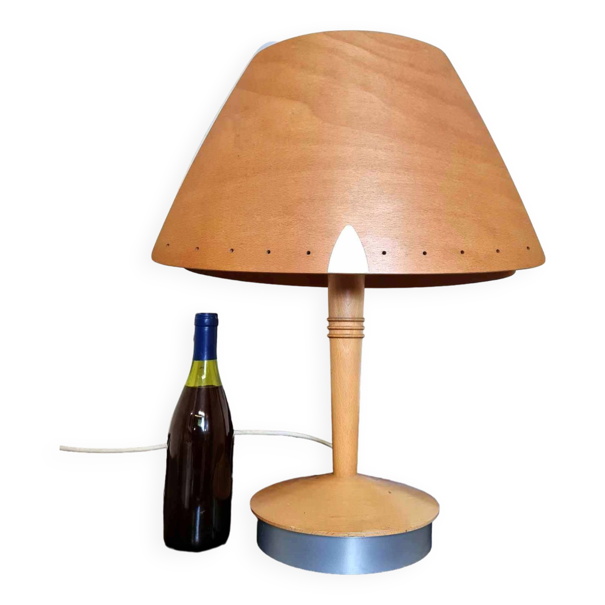 Scandinavian style table lamp designed and manufactured by Lucid France for Hilton Hotel