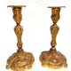 Pair of old candlesticks in Gilded Bronze ---- Signed!