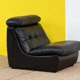 Vintage Scandinavian leather fireside chair – 75 cm