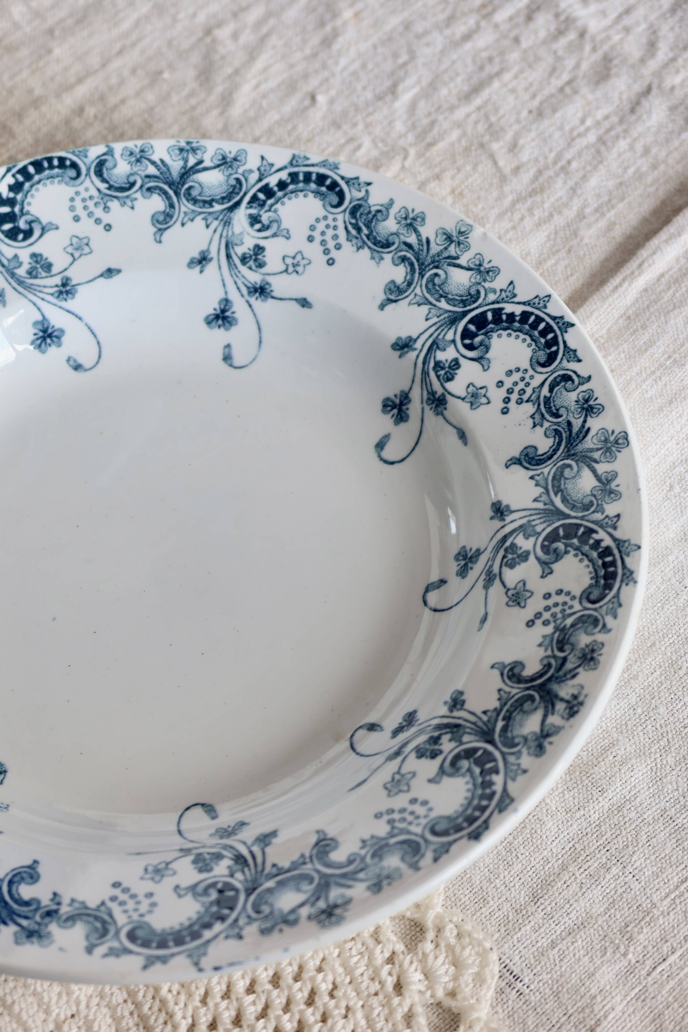 Antique Saint Amand iron clay deep plate - Byzantine model