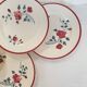 6 assiettes plates anciennes modèle "Rosador" de la manufacture française de Badonviller