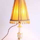 Lampe de table en verre doré opalin, années 1920