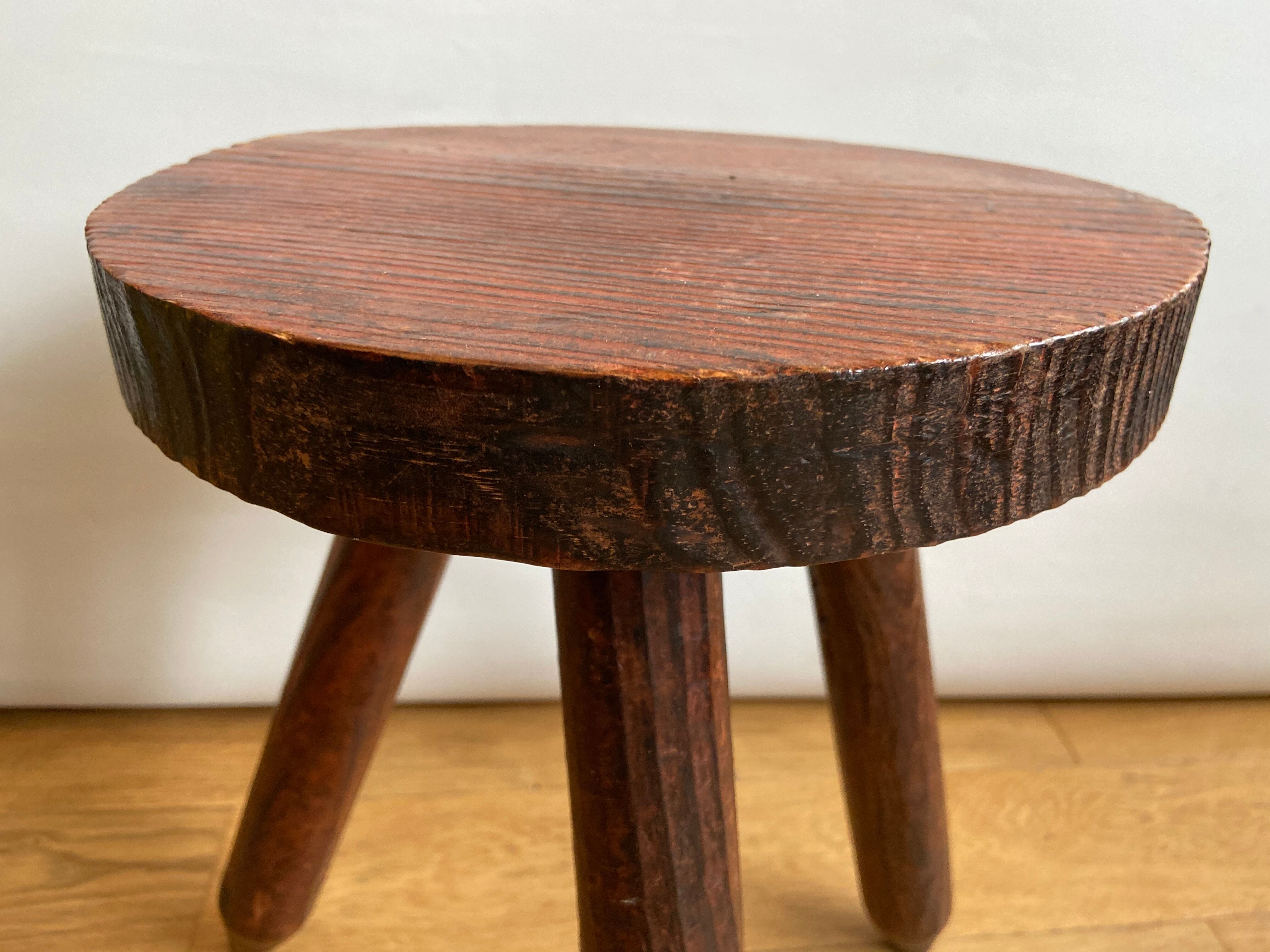 Wooden tripod stool