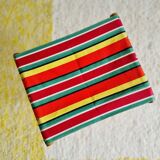 Folding fisherman stool with striped seat