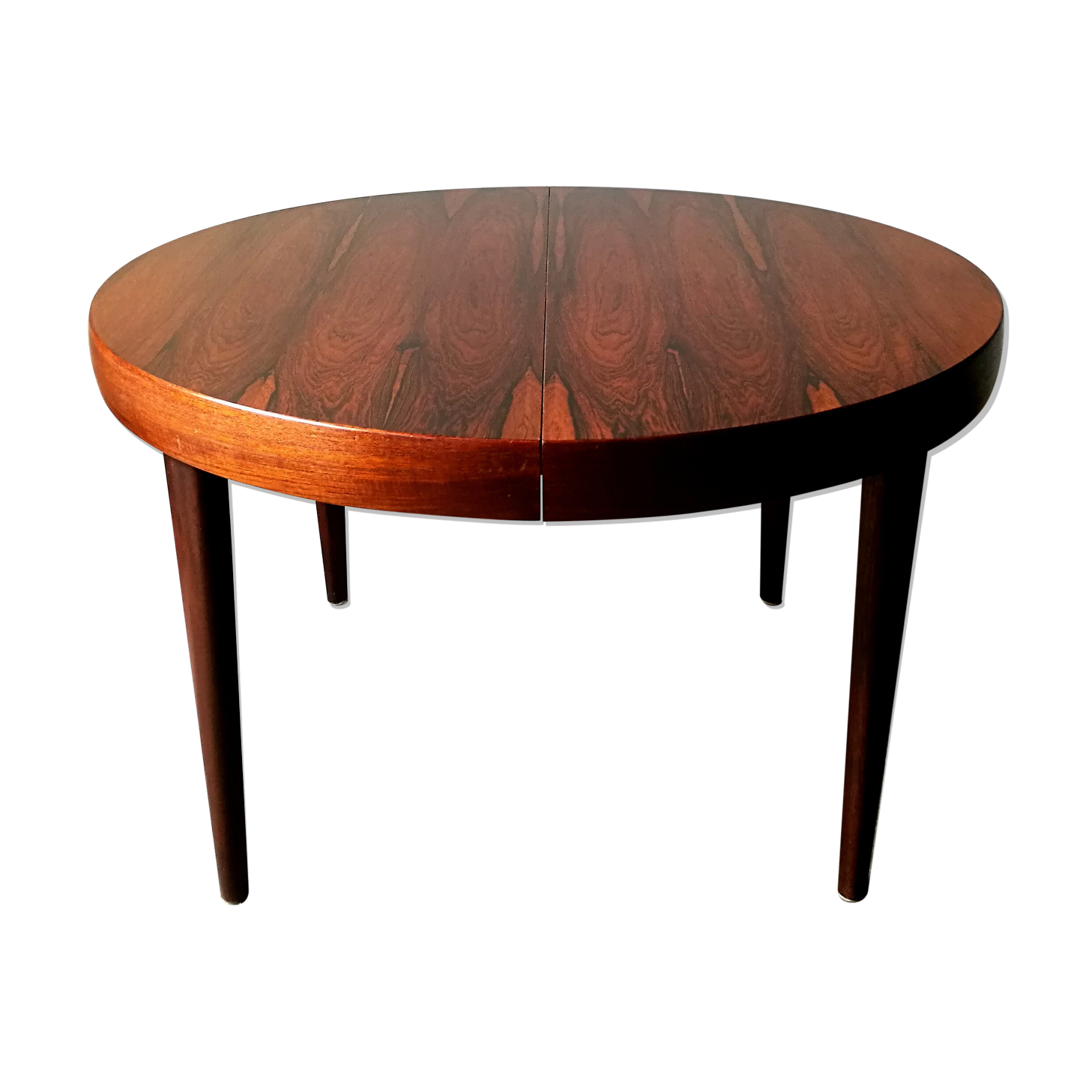 Round extendable table in rosewood 1960s