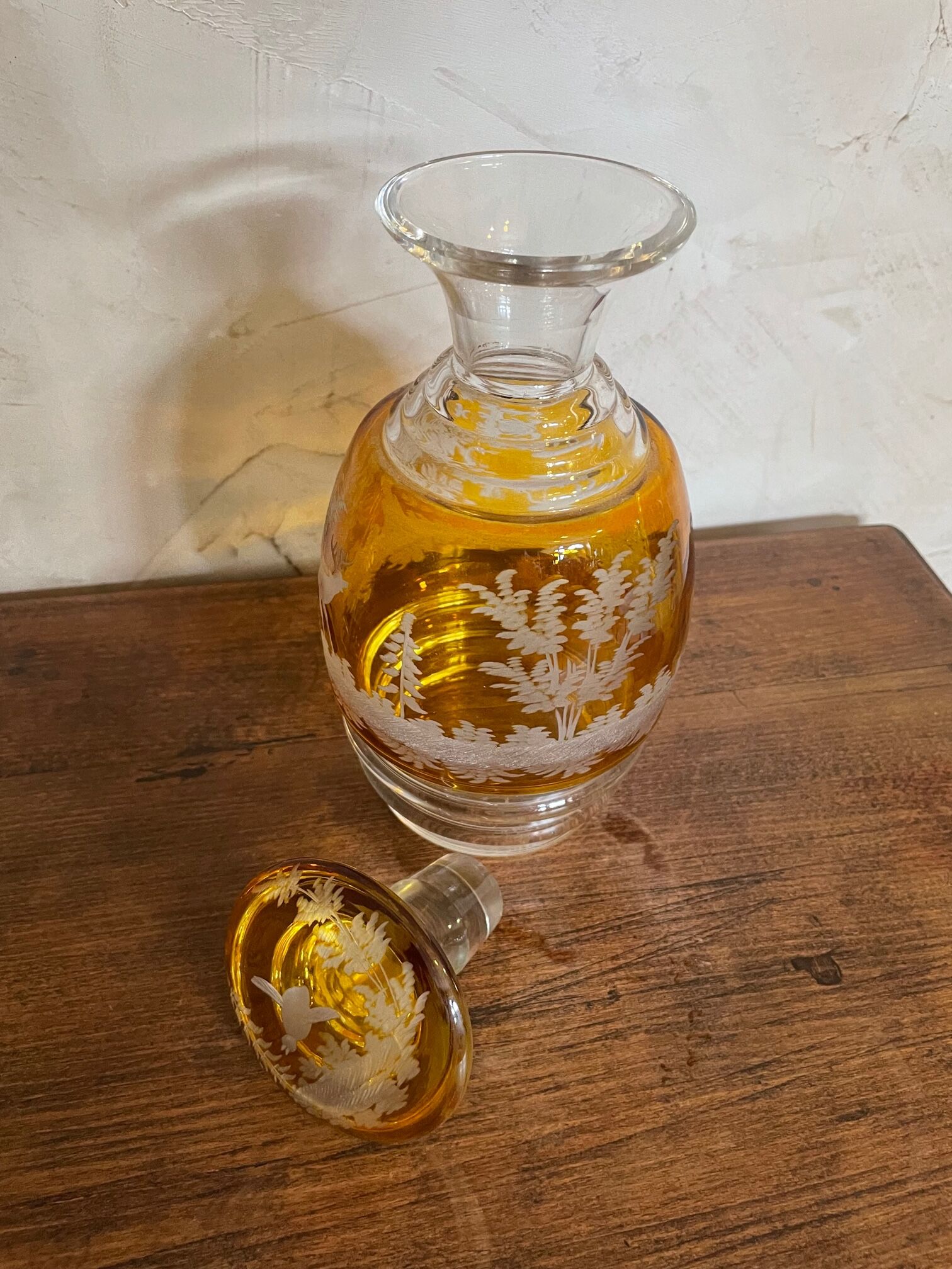 Bohemian crystal liquor service