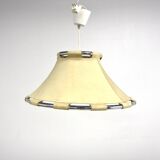 Scandinavian leather pendant light "Anna", Ateljé Lyktan, Sweden, 1970