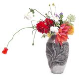 Art Nouveau pewter vase