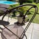Handcrafted wrought iron garden chair