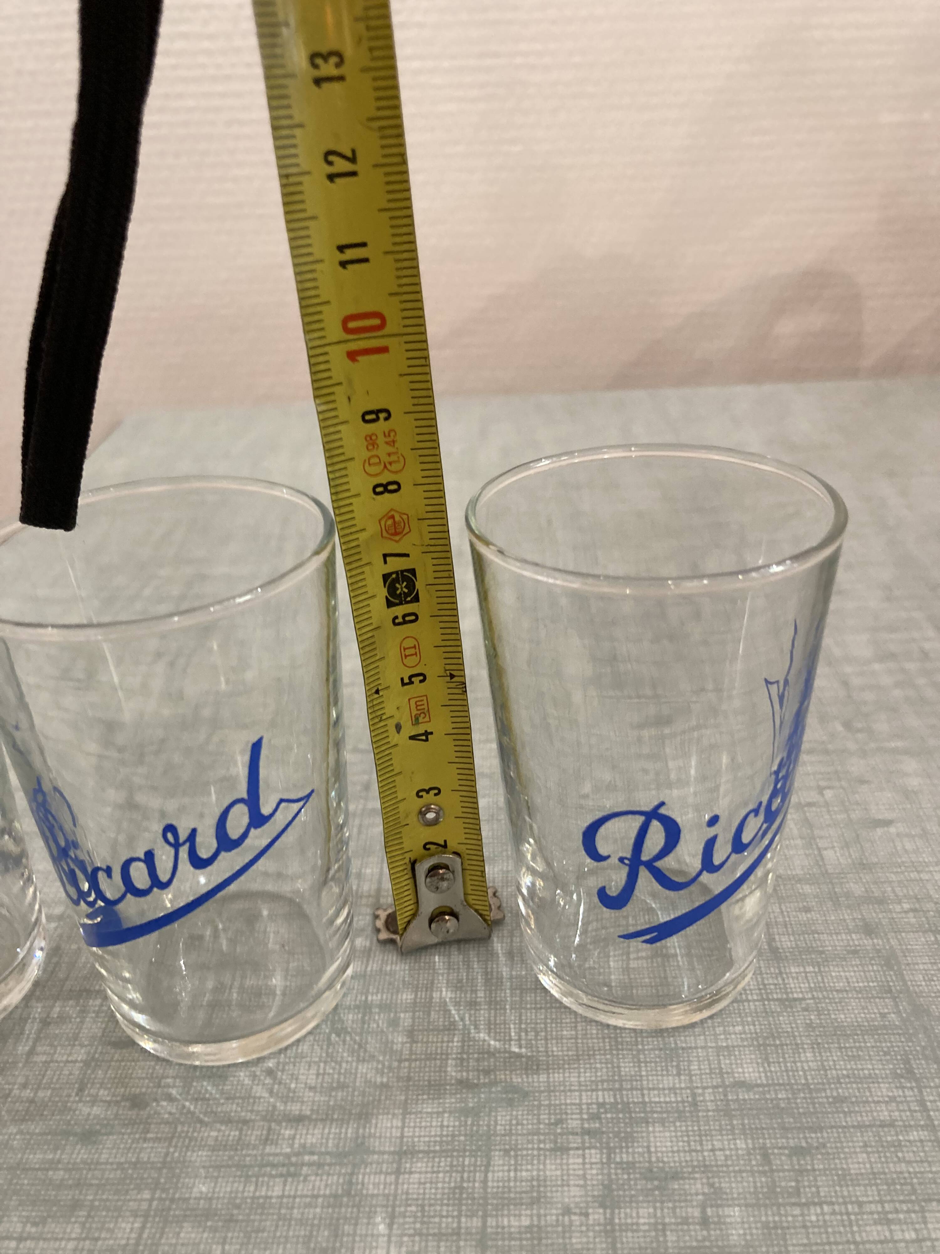 Set de 3 petits verres Ricard vintage