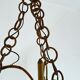 Vintage chandelier with 3 burners in rattan and bamboo